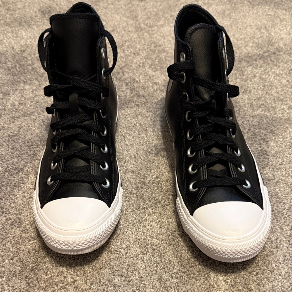 Converse faux leather High-Top Sneakers - Picture 3 of 8